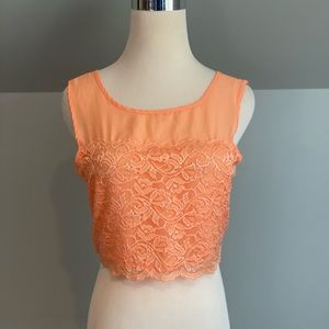 🩷Peach Crop Top